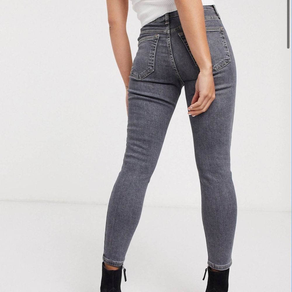 TopShop Petite Jamie Skinny Jeans, Grey size W26 - Picture 2 of 13